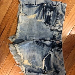 Faded express jean shorts